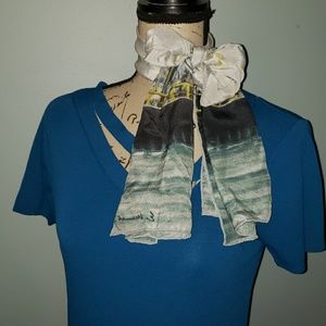 Vintage Vincent Van Gogh Museum Titanic Silk Scarf Wrap 11 X 54